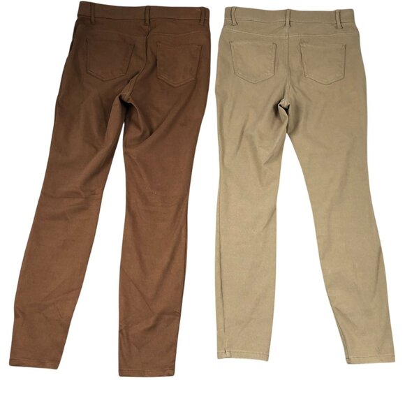 Time & Tru Womens Pants Medium (8-10) Lot of Two Twill Skinny Casual Stretch - Picture 2 of 16